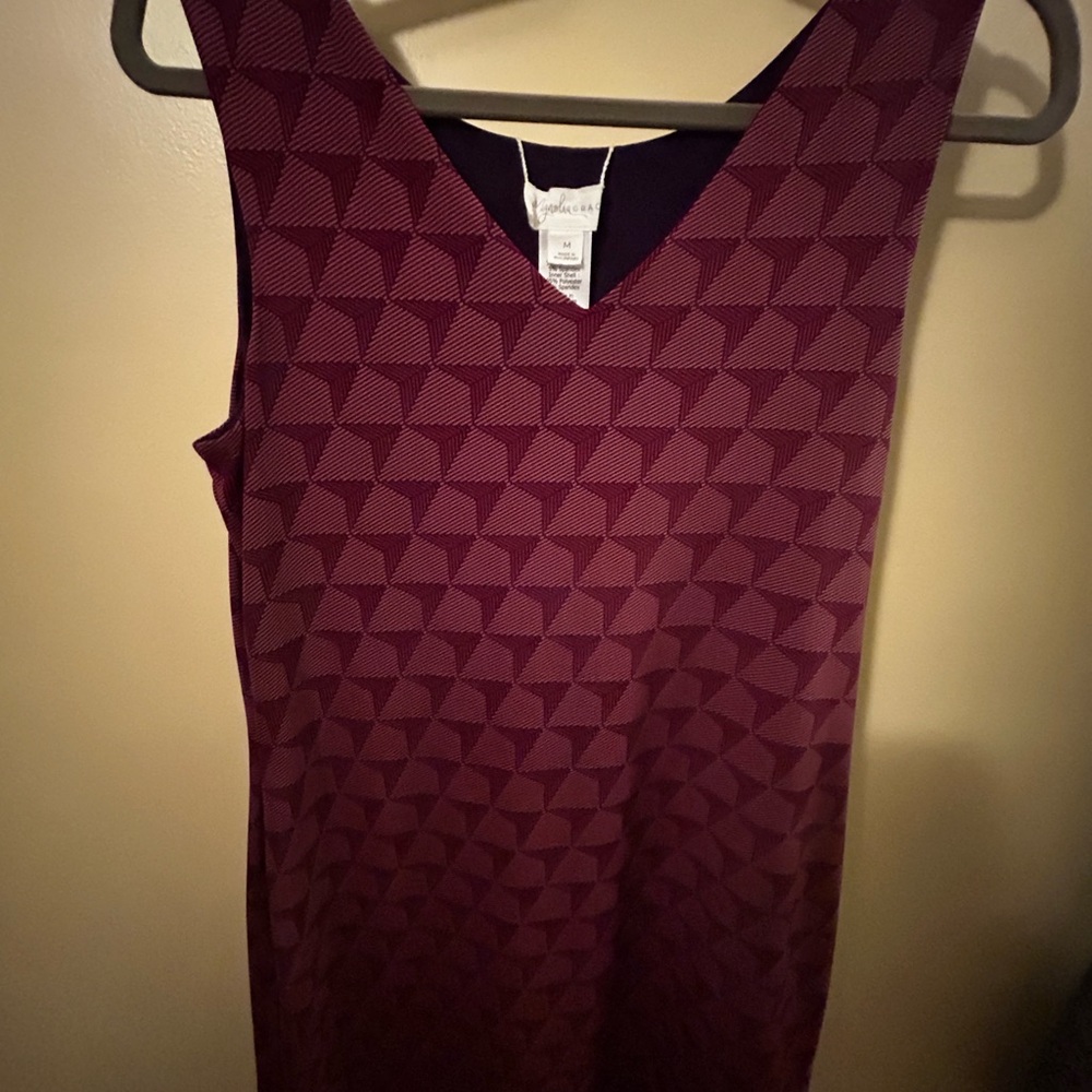 NWOT Magnolia Grace Reversible Elegant Patterned Sleeveless Dress, Zipper Back - Picture 11 of 16